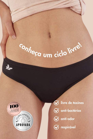 kit calcinhas absorventes pantys + SEMPRE LIVRE - 3 unidades básica