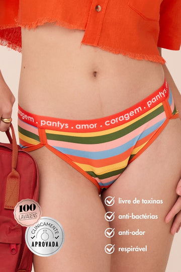 calcinha absorvente - hipster rainbow grls